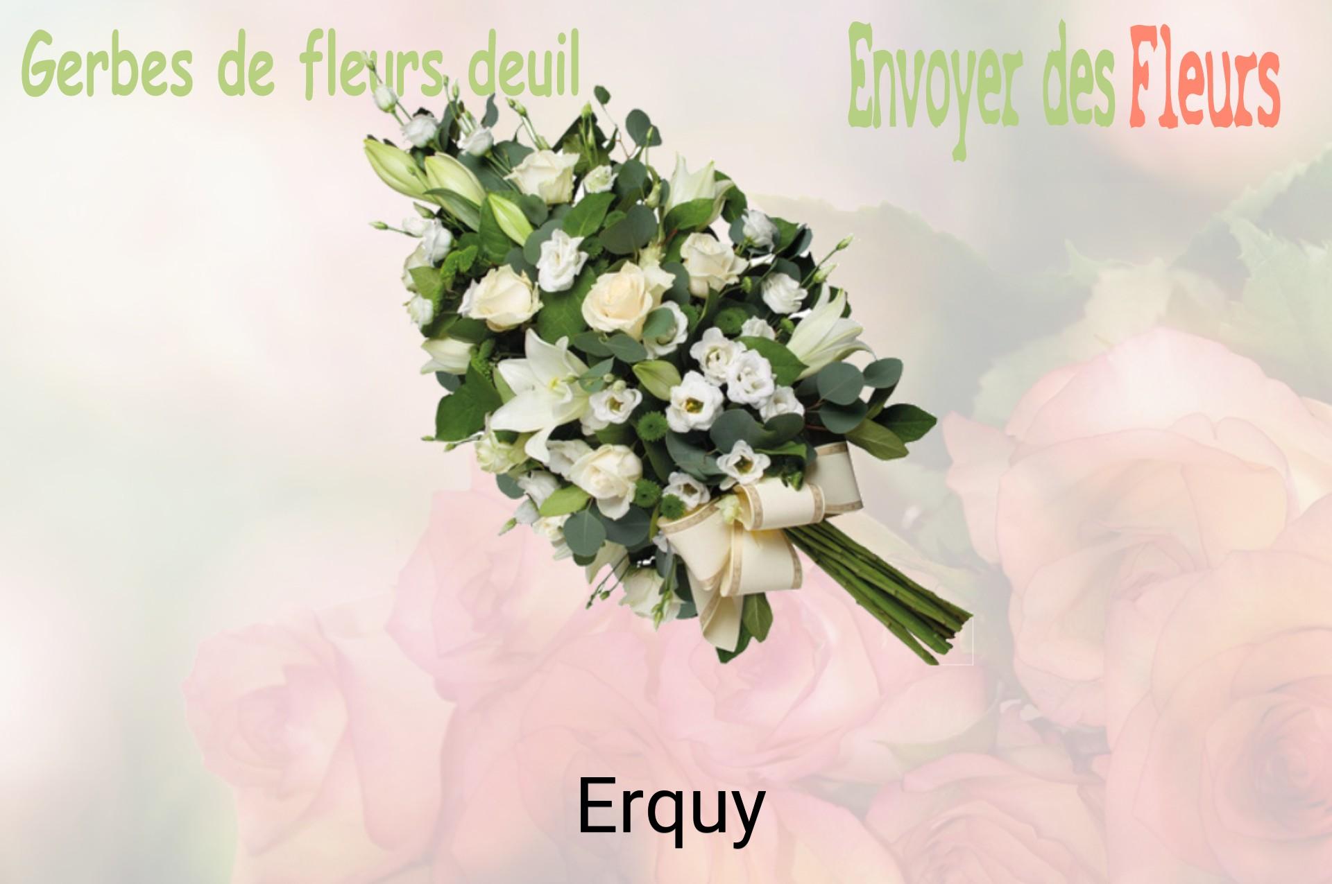 Gerbe de fleurs de deuil livrée à Erquy